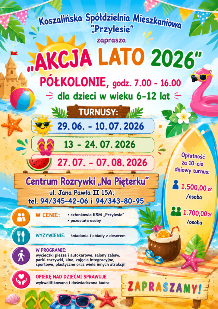 plakat półkolonie 2026